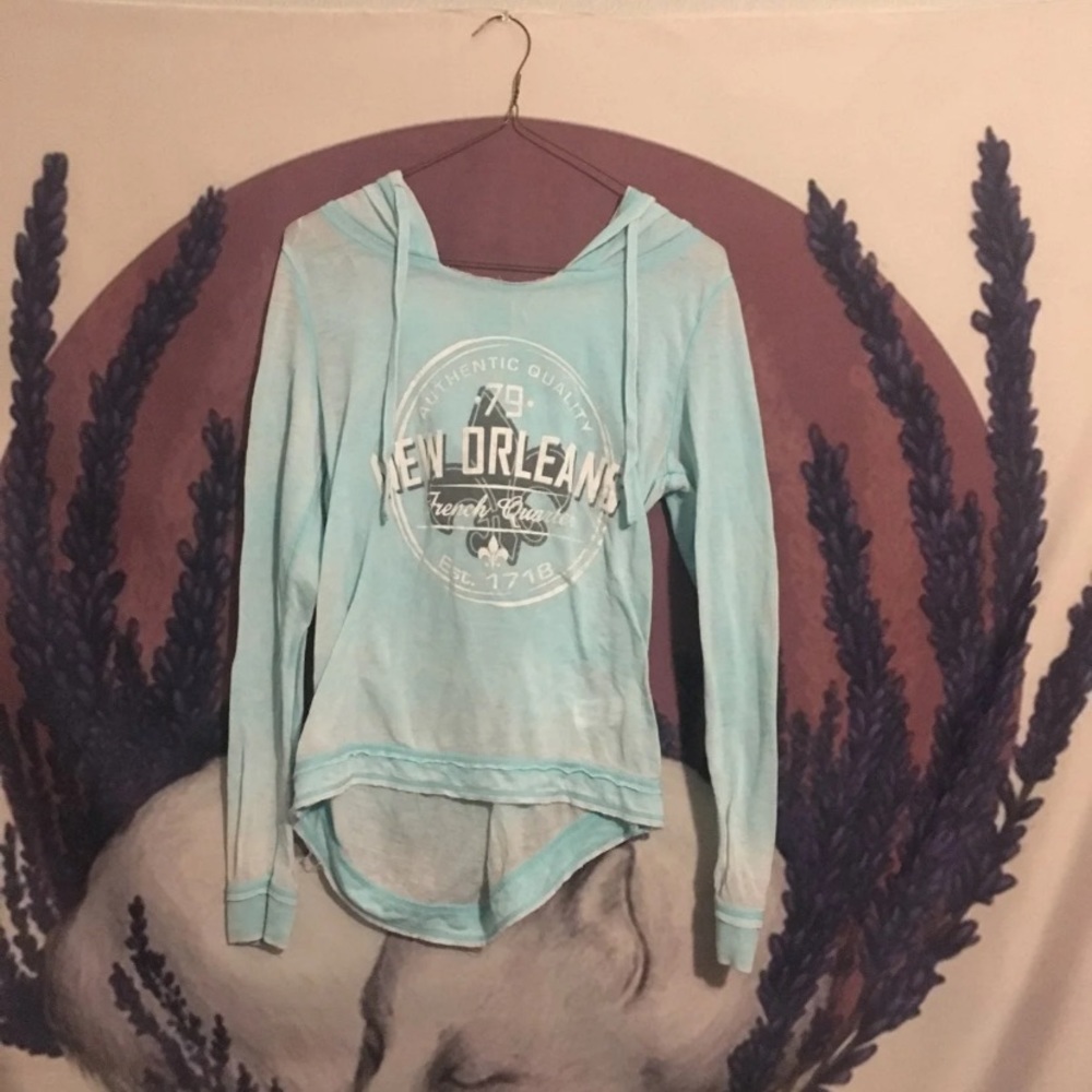 Blue New Orleans hoodie top